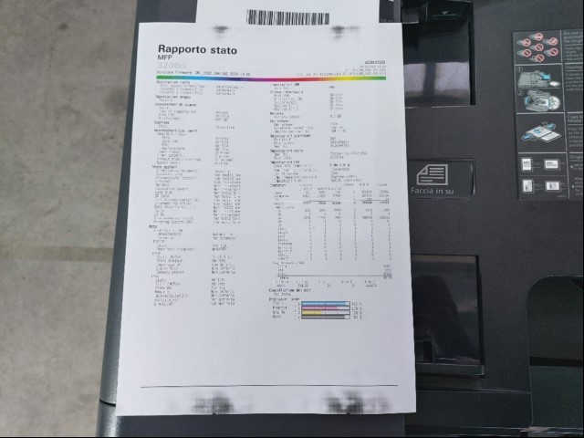 Multifunzione A3 colore Utax 3206ci, 2 cassetti, stampa non ottimale (macchie nere su parte alta e parte bassa del foglio). Totale lavori: 50.812 colore e 389.688 b/n. (ID=M02-00)